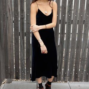 Zara black slip dress size S